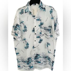 NWT  Nanthana button front camp style shirt, 100% lightweight cotton size XXL